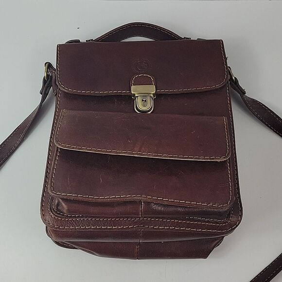 CHIARUGI Genuine Leather Men's Messenger Crossbody Bag - Picture 4 of 14